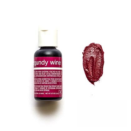 Chefmaster Gel Burgundy Wine 70 Oz  20ml