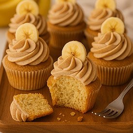 Eggless Banana Cupcake