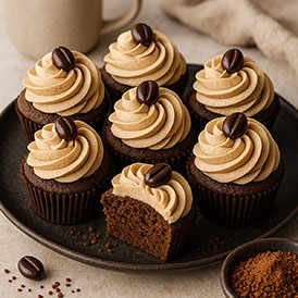 Eggless Mocha Cupcake