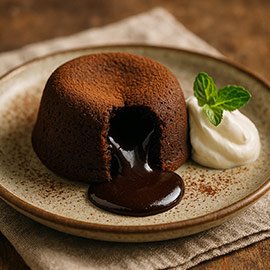 Molten Lava Chocolate Cupcake