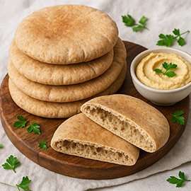 Whole Wheat Pita Bread Recipe