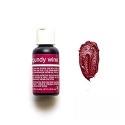 Chefmaster Gel Burgundy Wine 70 Oz  20ml